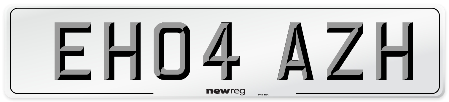 EH04 AZH Number Plate from New Reg